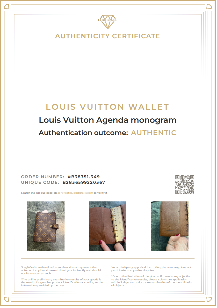 Louis Vuitton Agenda Monogram