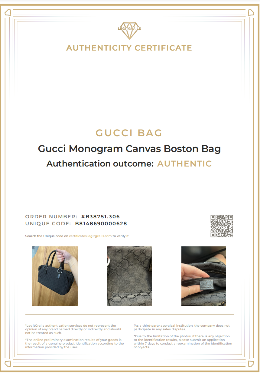 Gucci Monogram Canvas Boston Bag