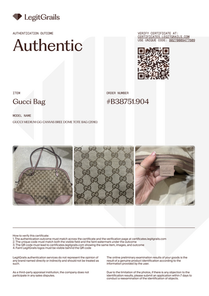 Gucci GG Canvas Bree Dome Tote Bag