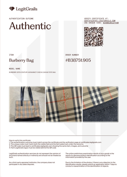 Burberry Nova Check Tote