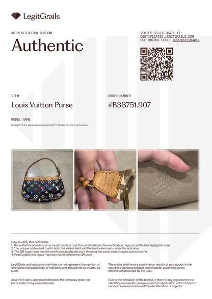 Louis Vuitton x Takashi Murakami Pochette Multi-Coloured Monogram