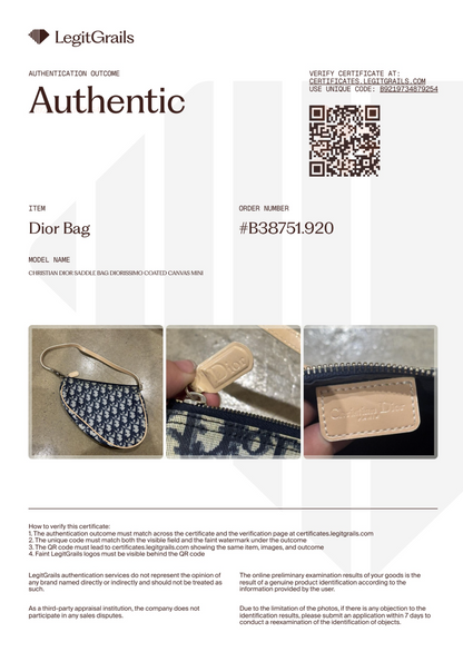 Dior Saddle Diorissimo Coated Canvas Mini