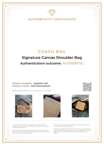 Coach Signature Canvas Shoulder Bag