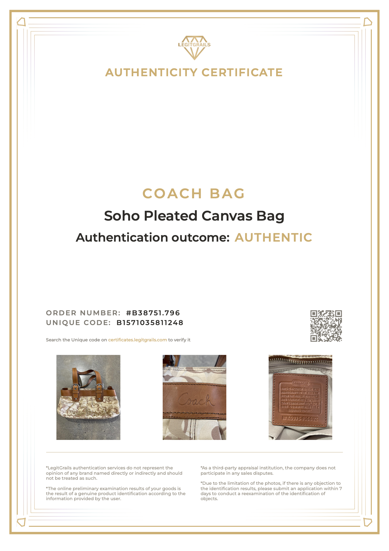 Coach Soho Pleated Canvas Bag