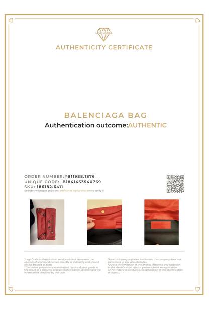 Balenciaga Red Leather Giant Envelope Clutch