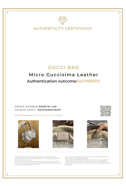 Gucci Metallic Micro Guccisima Leather