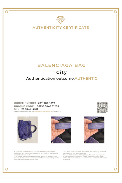 Balenciaga Purple Classic City Bag