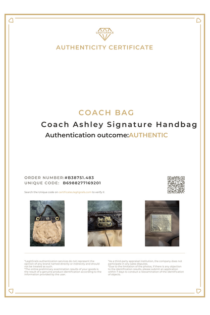 Coach Ashley Signature Handbag