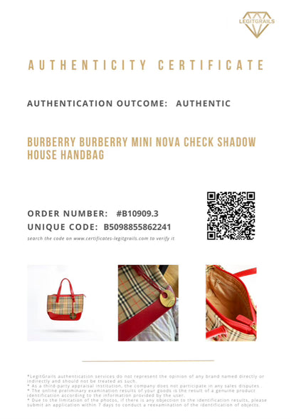 Burberry Mini Nova Check Shadow House Handbag