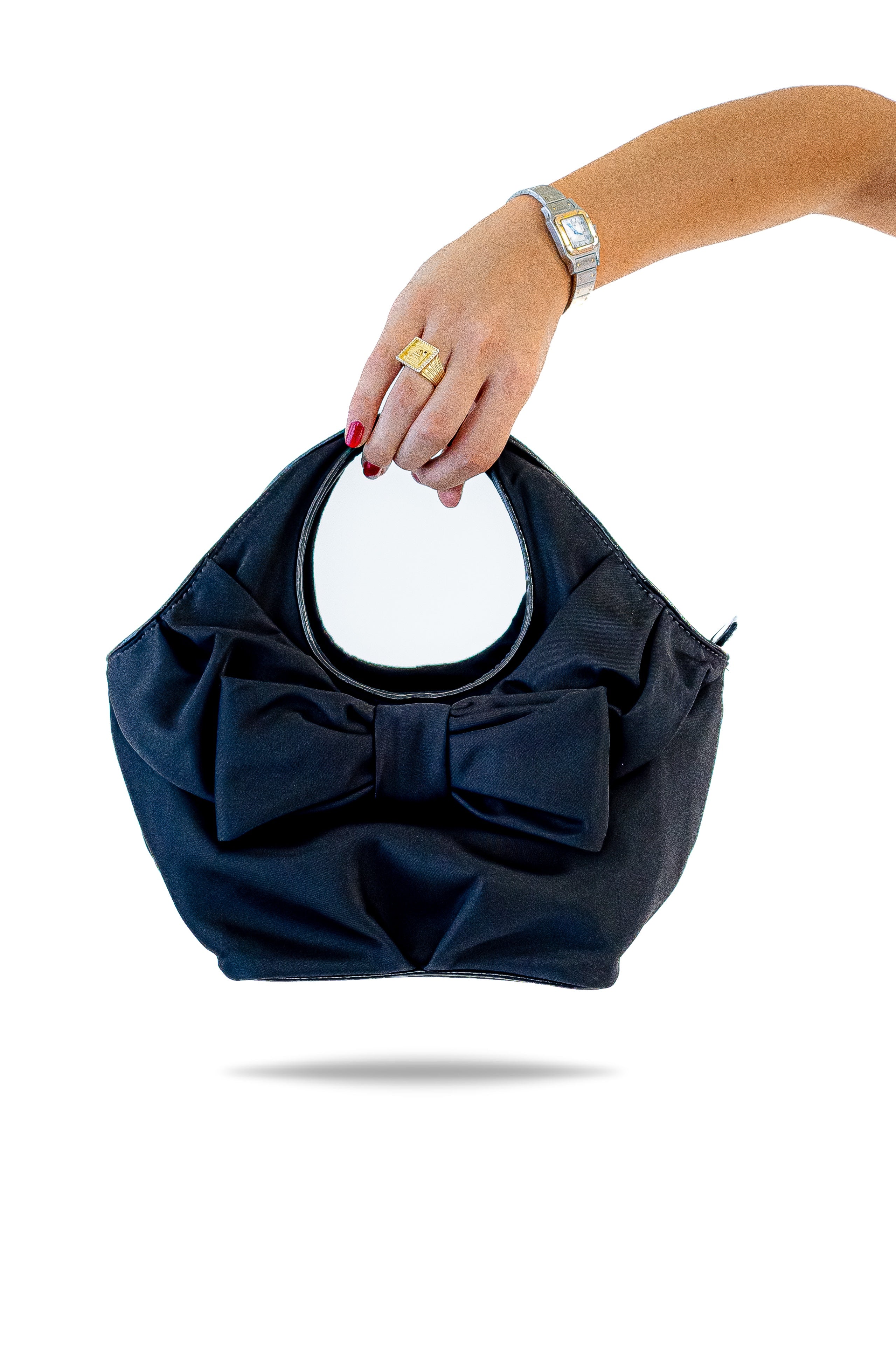 Kate spade black bag with bow sale