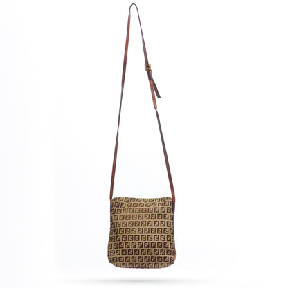 Fendi Brown Monogram Zucchino Mamma Crossbody