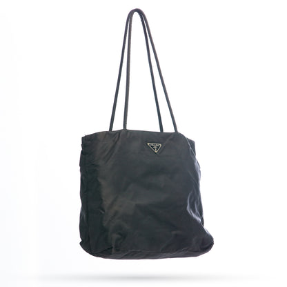 Prada Black Nylon Tessuto City Tote