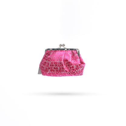 Coach Pink and Metallic Silver Purse