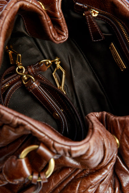 Miu Miu Matelasse Bauletto Aperto Shoulder bag