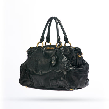 Miu Miu Vitello Shine Leather Handbag