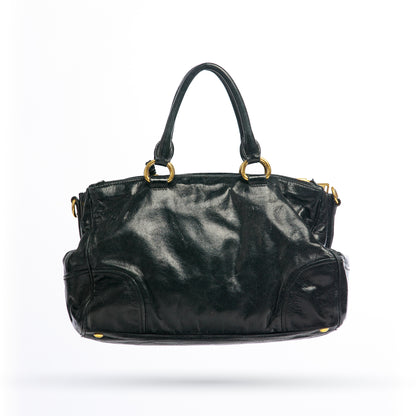 Miu Miu Vitello Shine Leather Handbag