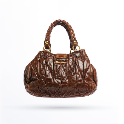 Miu Miu Matelasse Bauletto Aperto Shoulder bag