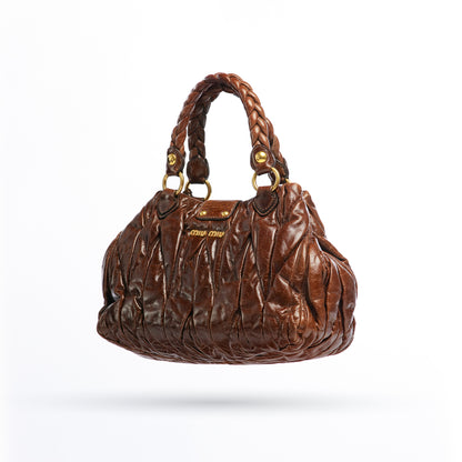 Miu Miu Matelasse Bauletto Aperto Shoulder bag