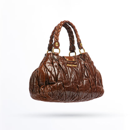 Miu Miu Matelasse Bauletto Aperto Shoulder bag