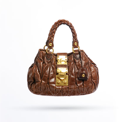 Miu Miu Matelasse Bauletto Aperto Shoulder bag