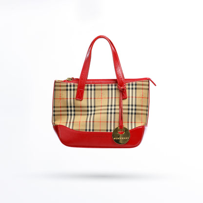 Burberry Mini Nova Check Shadow House Handbag