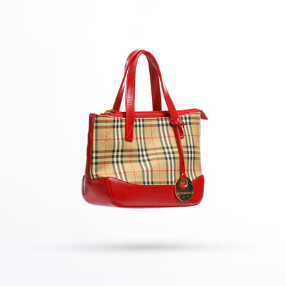 Burberry Mini Nova Check Shadow House Handbag
