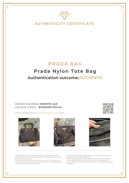 Prada Nylon Tote Bag