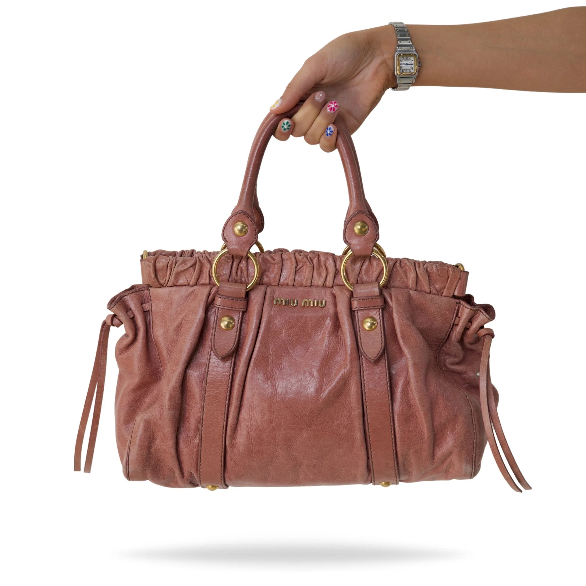 Miu Miu Pink Vitello Lux Bag