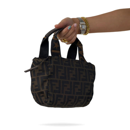 Fendi Zucca Pattern Vanity Mini Handbag