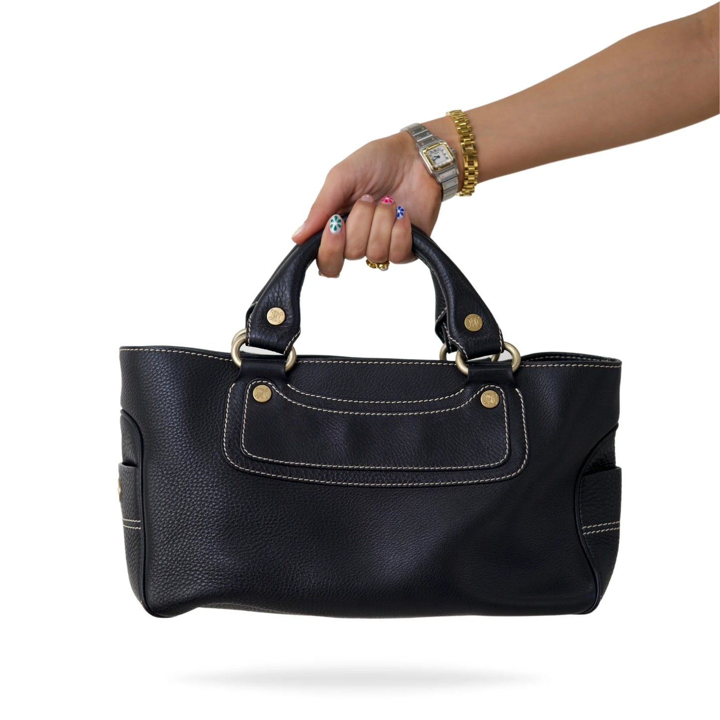 Celine Boogie Leather Handbag