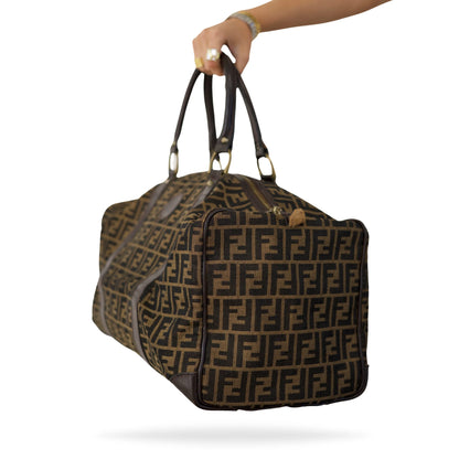Fendi Vintage Zucca Monogram Canvas Duffle Bag