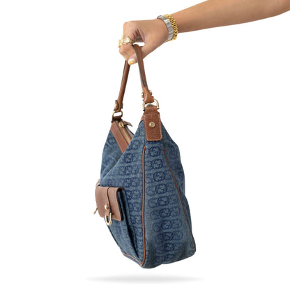 Gucci Double Abbey D Ring Denim Bag