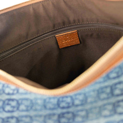 Gucci Double Abbey D Ring Denim Bag