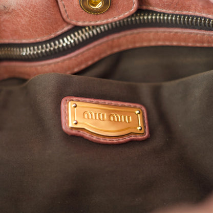 Miu Miu Pink Vitello Lux Bag