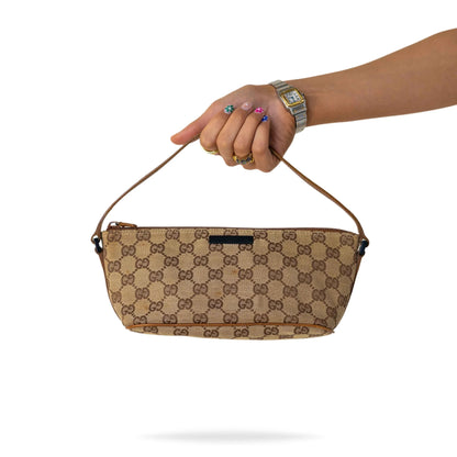 Gucci Beige Monogram Boat Bag