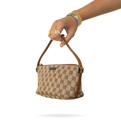 Gucci Beige Monogram Boat Bag
