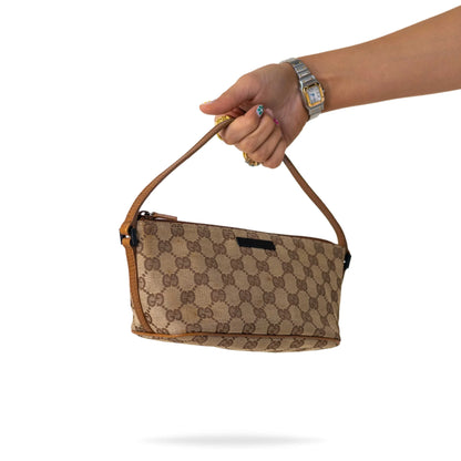 Gucci Beige Monogram Boat Bag