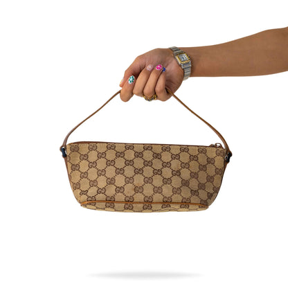 Gucci Beige Monogram Boat Bag