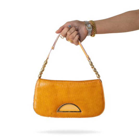 Dior Orange Monogram Shoulder Bag