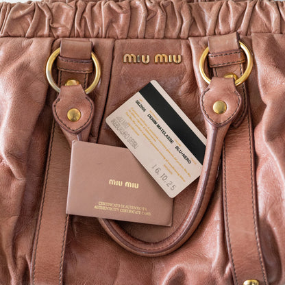 Miu Miu Pink Vitello Lux Bag